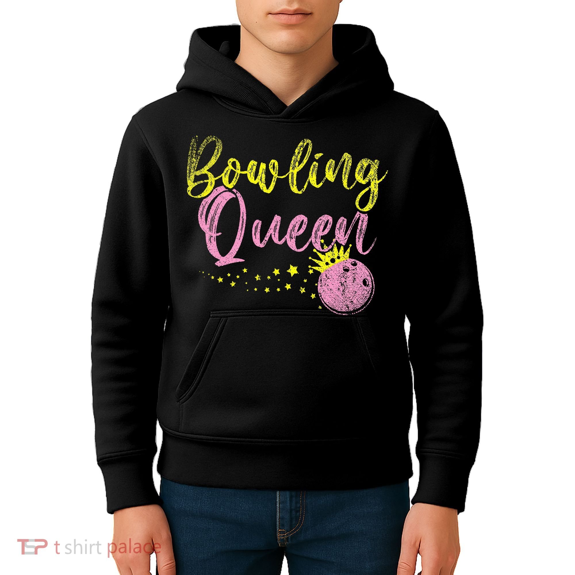 Bowling Team Queen Women Gift Bowling Kids Hoodie