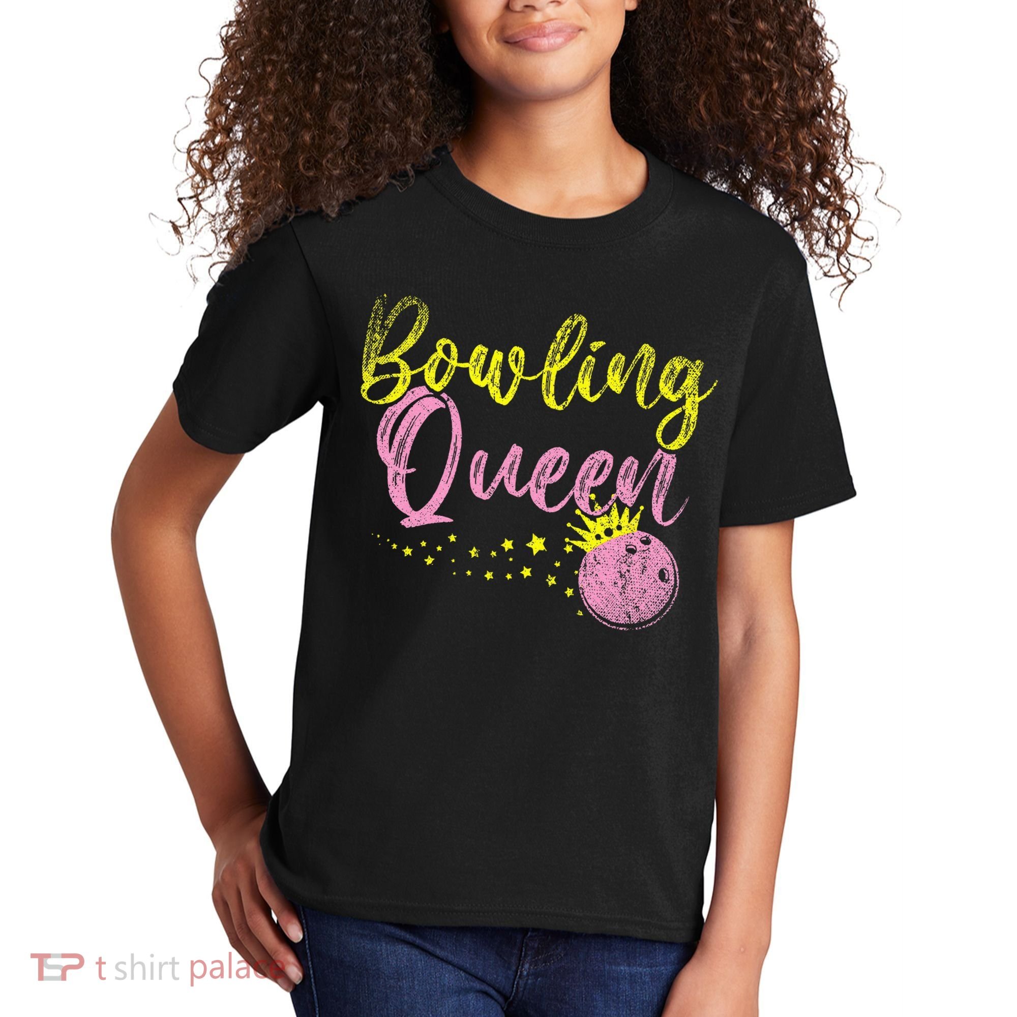 Bowling Team Queen Women Gift Bowling Kids T-Shirt