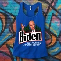 Biden The Quicker Fucker Upper Women's Tank Top thumb 3