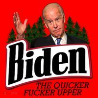 Biden The Quicker Fucker Upper Santa Hat thumb 1