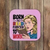 Born To Read Funny Booktok Favorite Reader Book Lover Gift | Spicy Books Coaster thumb 0