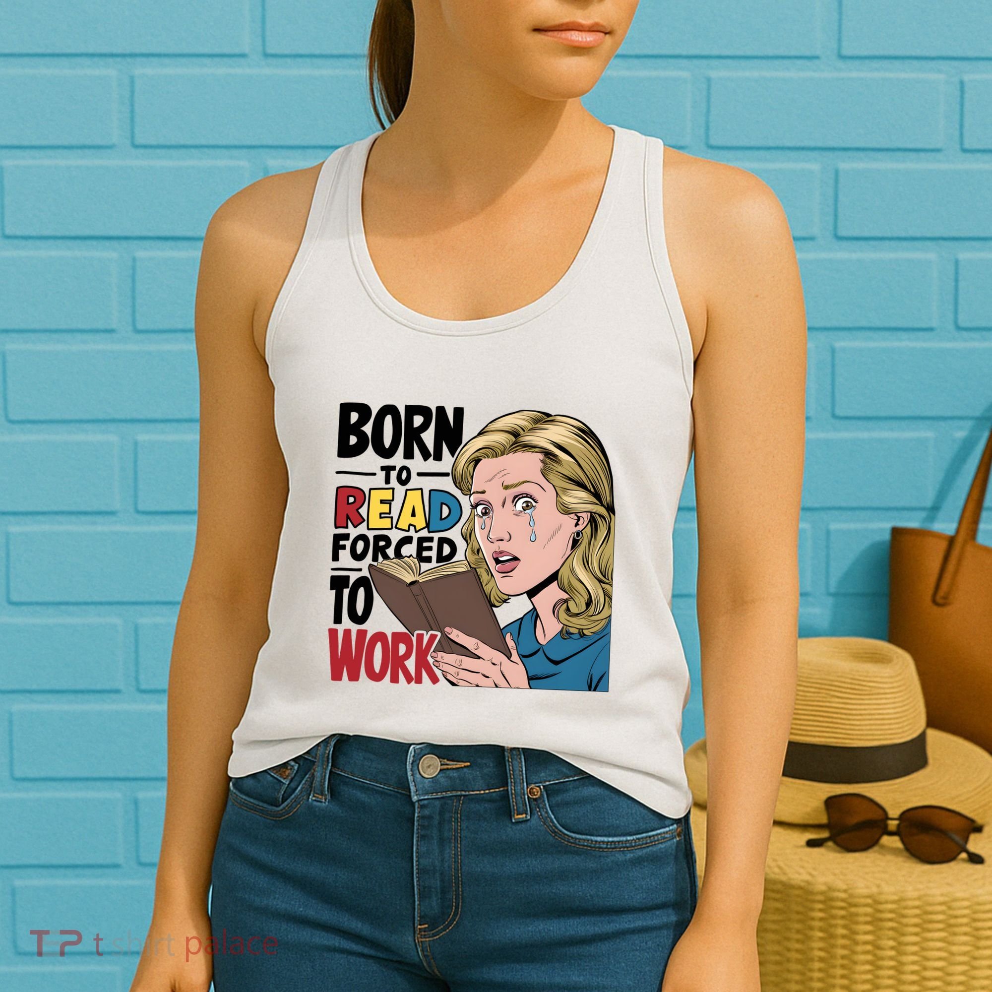 Born To Read Funny Booktok Favorite Reader Book Lover Gift | Spicy Books Women's Tank Top