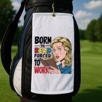 Born To Read Funny Booktok Favorite Reader Book Lover Gift | Spicy Books Golf Towel thumb 2