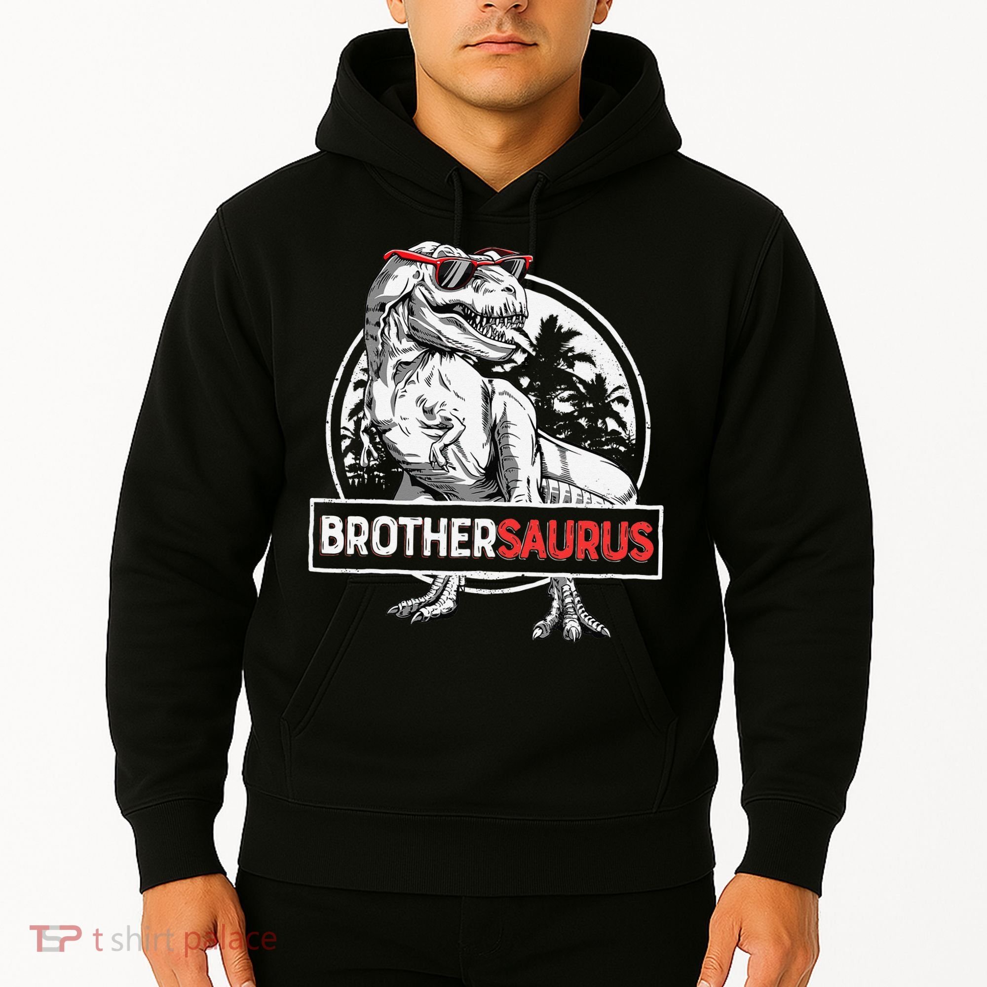 Brothersaurus T rex Dinosaur Brother Saurus Family Matching Hoodie