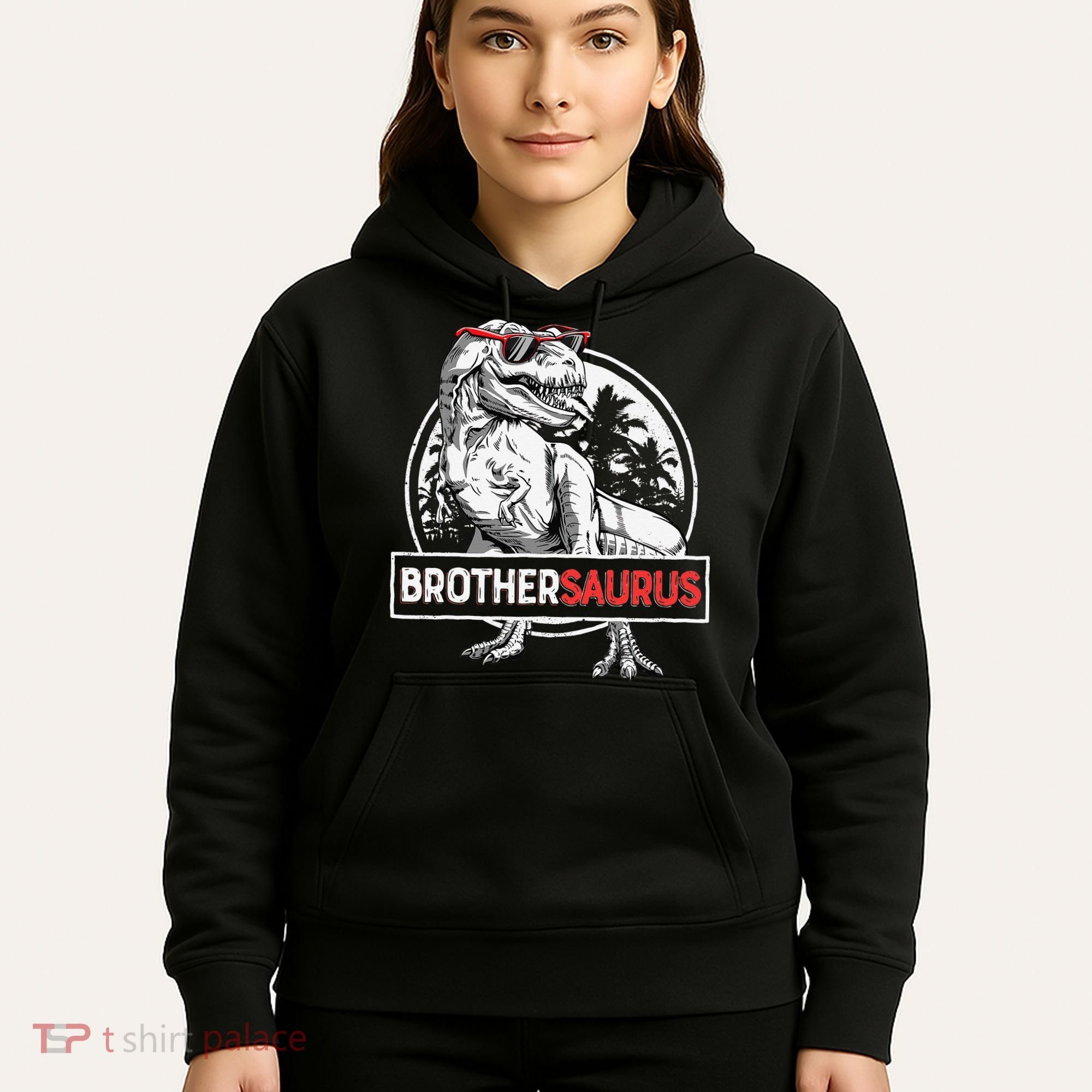 Brothersaurus T rex Dinosaur Brother Saurus Family Matching Hoodie