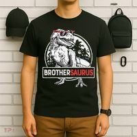 Brothersaurus T rex Dinosaur Brother Saurus Family Matching T-Shirt thumb 6