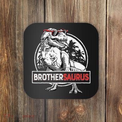 Brothersaurus T rex Dinosaur Brother Saurus Family Matching Coaster