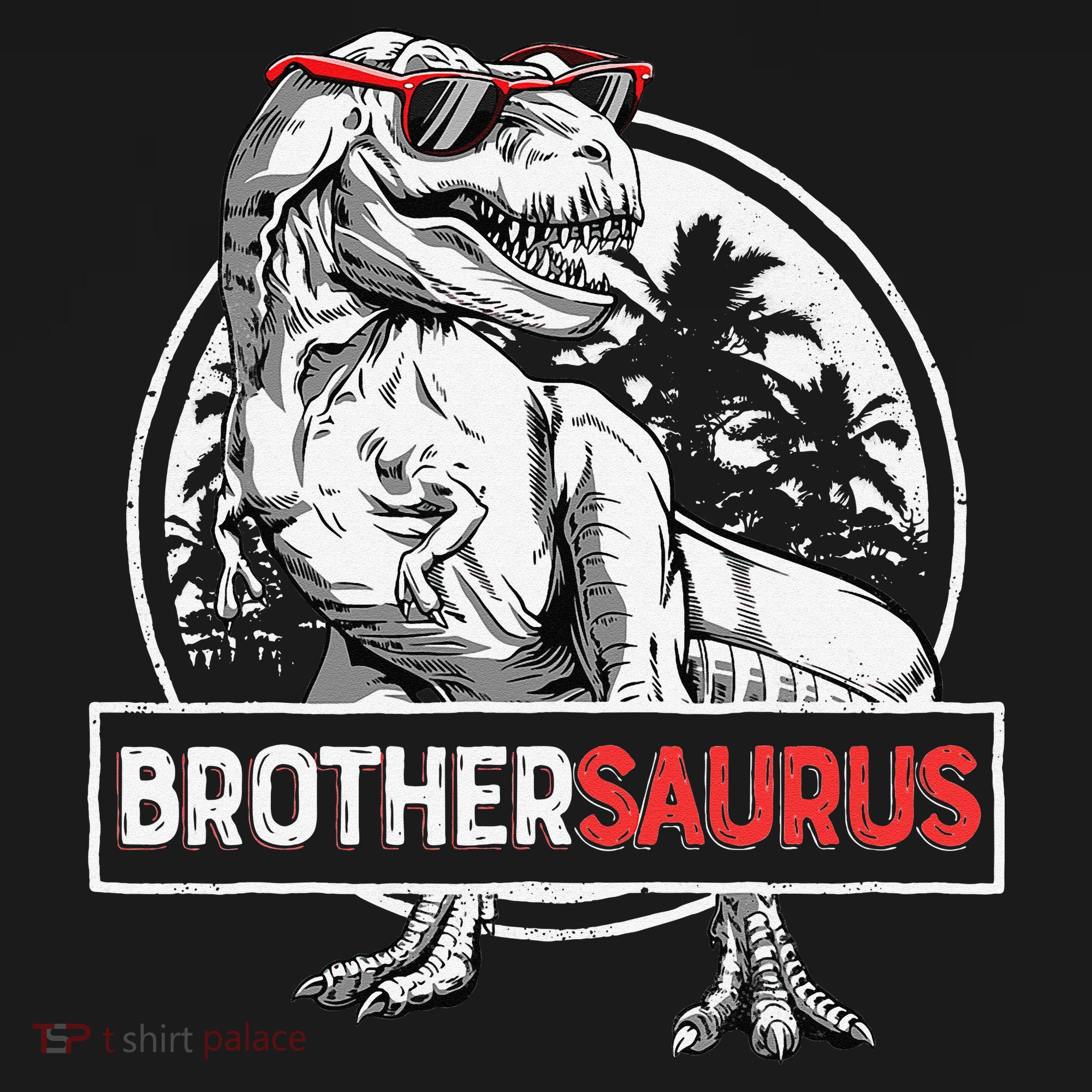 Brothersaurus T rex Dinosaur Brother Saurus Family Matching Ornament
