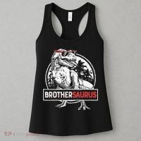 Brothersaurus T rex Dinosaur Brother Saurus Family Matching Women's Tank Top thumb 3