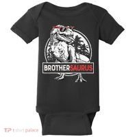 Brothersaurus T rex Dinosaur Brother Saurus Family Matching Baby Bodysuit thumb 0