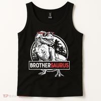 Brothersaurus T rex Dinosaur Brother Saurus Family Matching Tank Top thumb 2