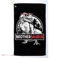 Brothersaurus T rex Dinosaur Brother Saurus Family Matching Golf Towel thumb 0