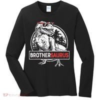 Brothersaurus T rex Dinosaur Brother Saurus Family Matching Women's Long Sleeve Shirt thumb 0