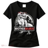 Brothersaurus T rex Dinosaur Brother Saurus Family Matching Women's T-Shirt thumb 0