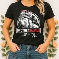 Brothersaurus T rex Dinosaur Brother Saurus Family Matching Women's T-Shirt thumb 2