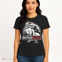 Brothersaurus T rex Dinosaur Brother Saurus Family Matching Women's T-Shirt thumb 4