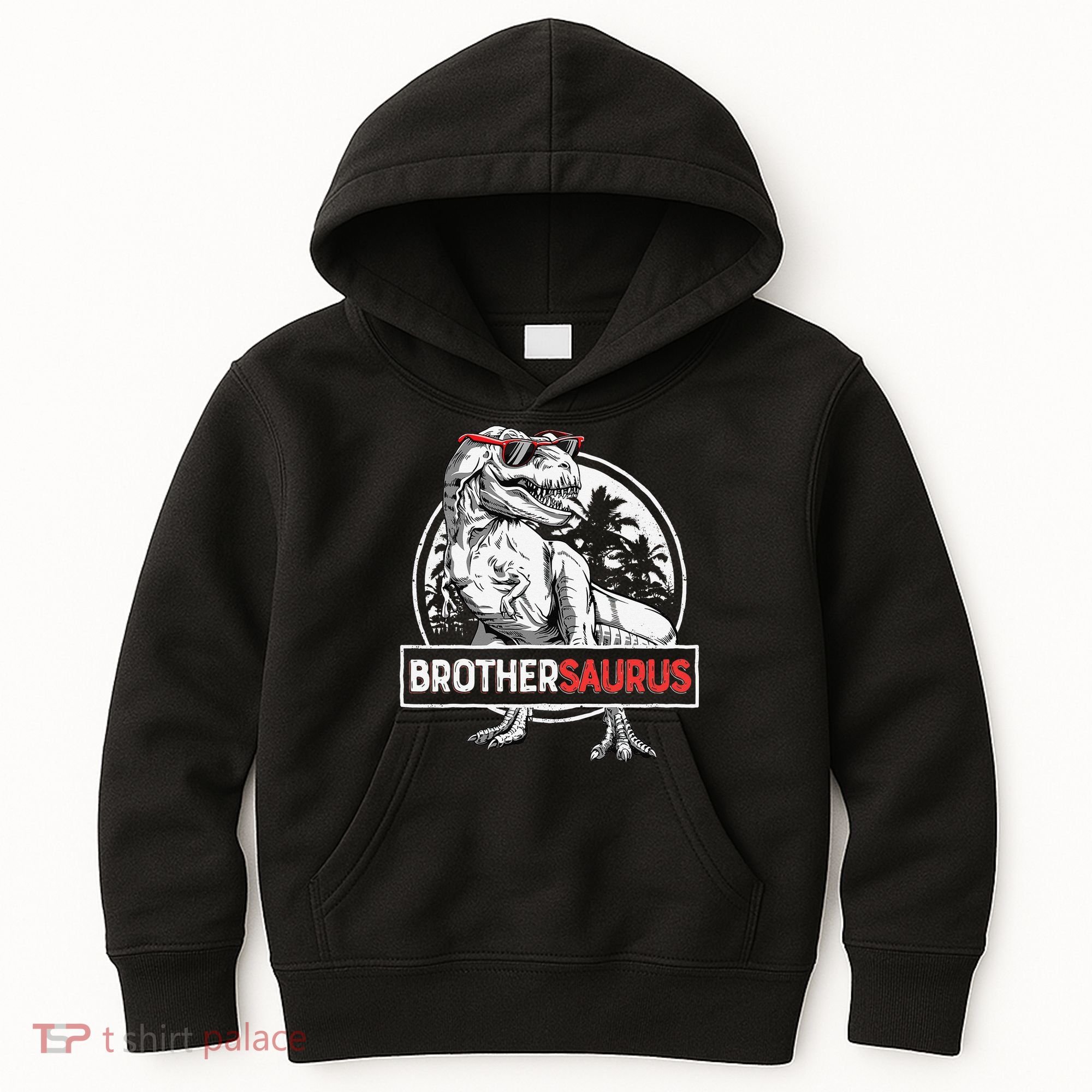 Brothersaurus T rex Dinosaur Brother Saurus Family Matching Kids Hoodie