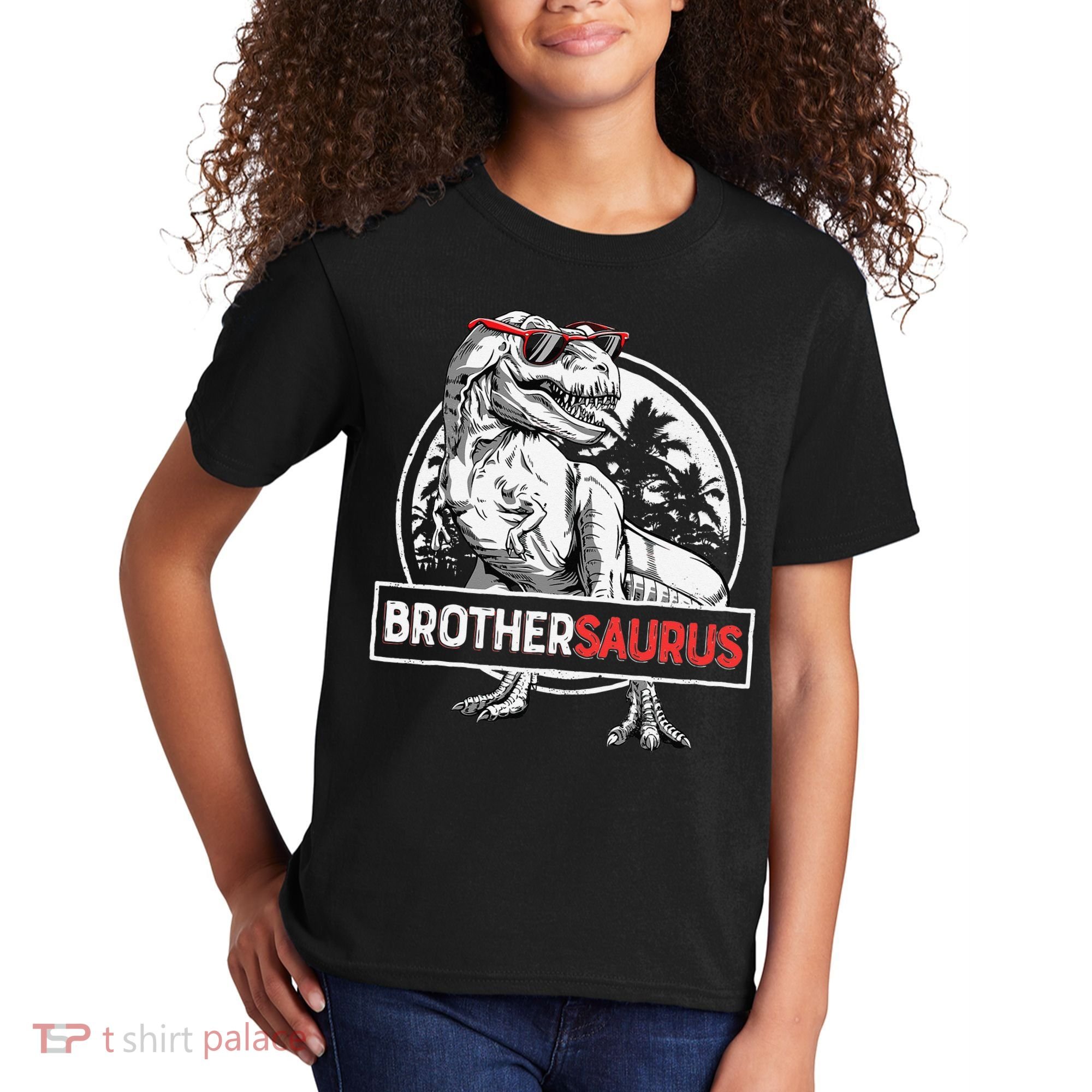 Brothersaurus T rex Dinosaur Brother Saurus Family Matching Kids T-Shirt