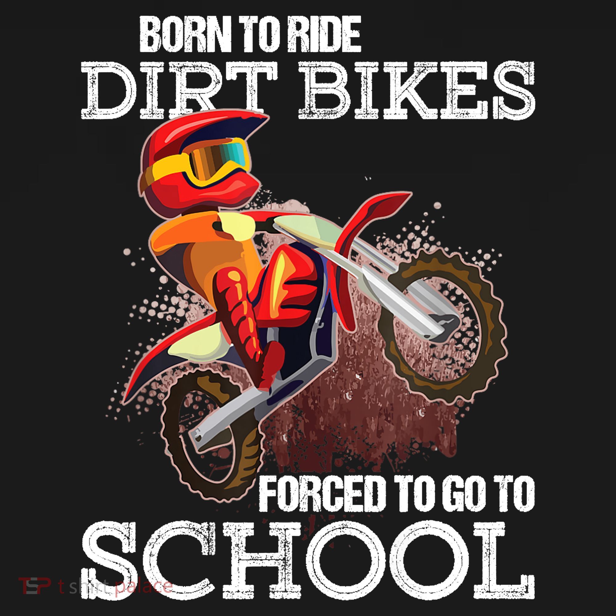 Born To Ride Dirt Bikes Forced To Go To School Gift Ornament
