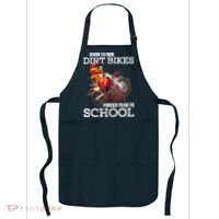 Born To Ride Dirt Bikes Forced To Go To School Gift Apron thumb 0