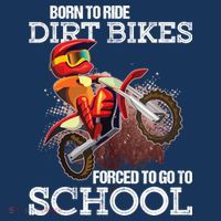 Born To Ride Dirt Bikes Forced To Go To School Gift Women's Hoodie thumb 2