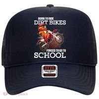 Born To Ride Dirt Bikes Forced To Go To School Gift Hat thumb 0