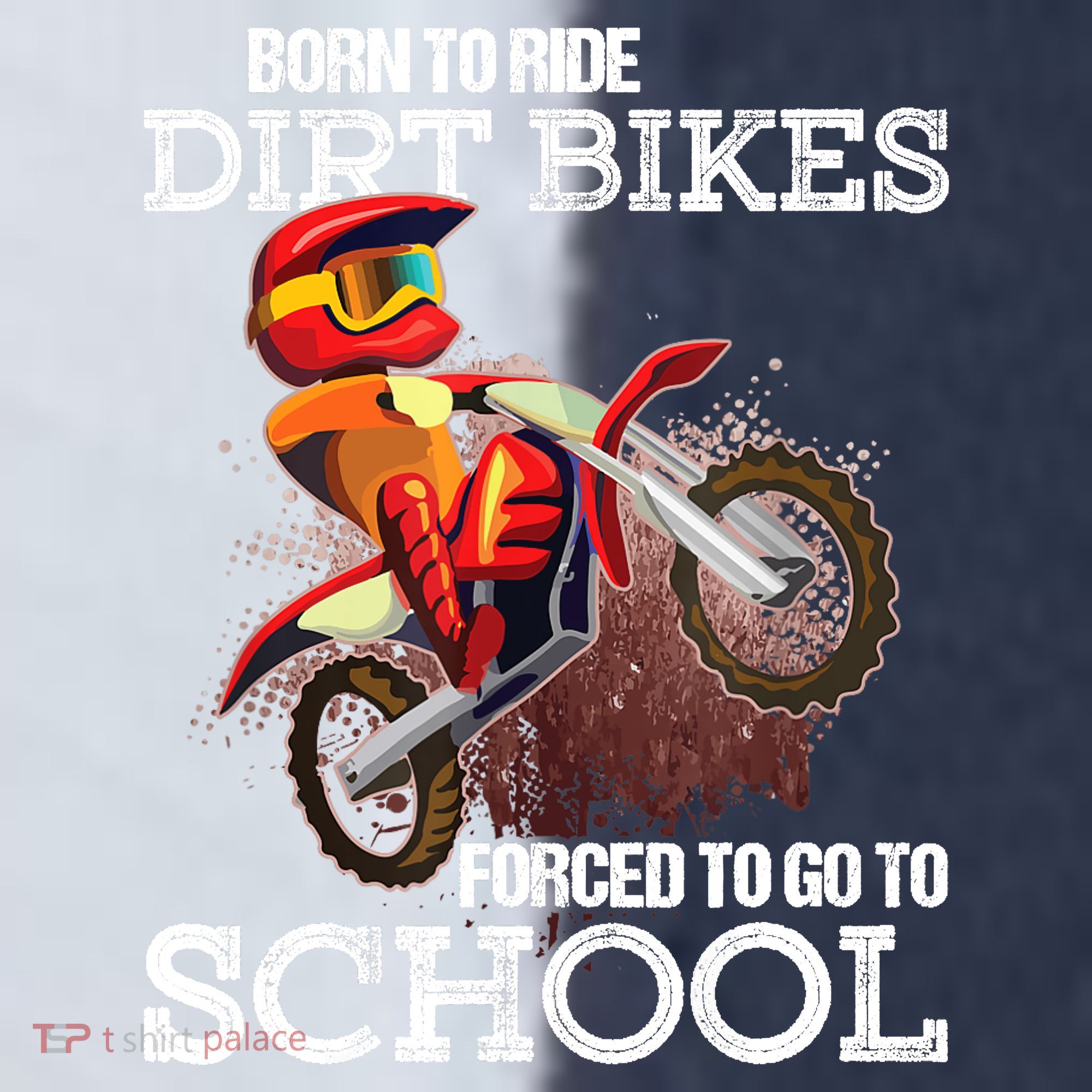 Born To Ride Dirt Bikes Forced To Go To School Gift Sport-Tek Competitor United Soccer Jersey
