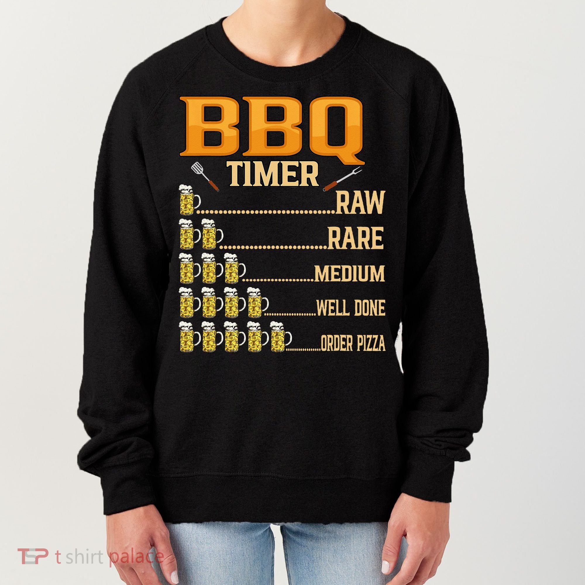 BBQ Timer Raw Rare Medium Well Done Grill Lovers Women's Sweatshirt