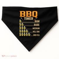 BBQ Timer Raw Rare Medium Well Done Grill Lovers USA-Made Doggie Bandana thumb 0