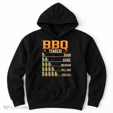 BBQ Timer Raw Rare Medium Well Done Grill Lovers Hoodie