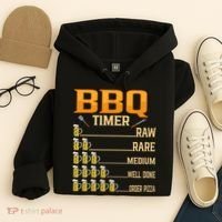 BBQ Timer Raw Rare Medium Well Done Grill Lovers Hoodie thumb 4