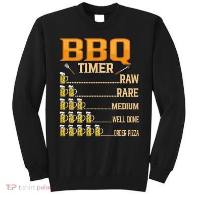 BBQ Timer Raw Rare Medium Well Done Grill Lovers Sweatshirt