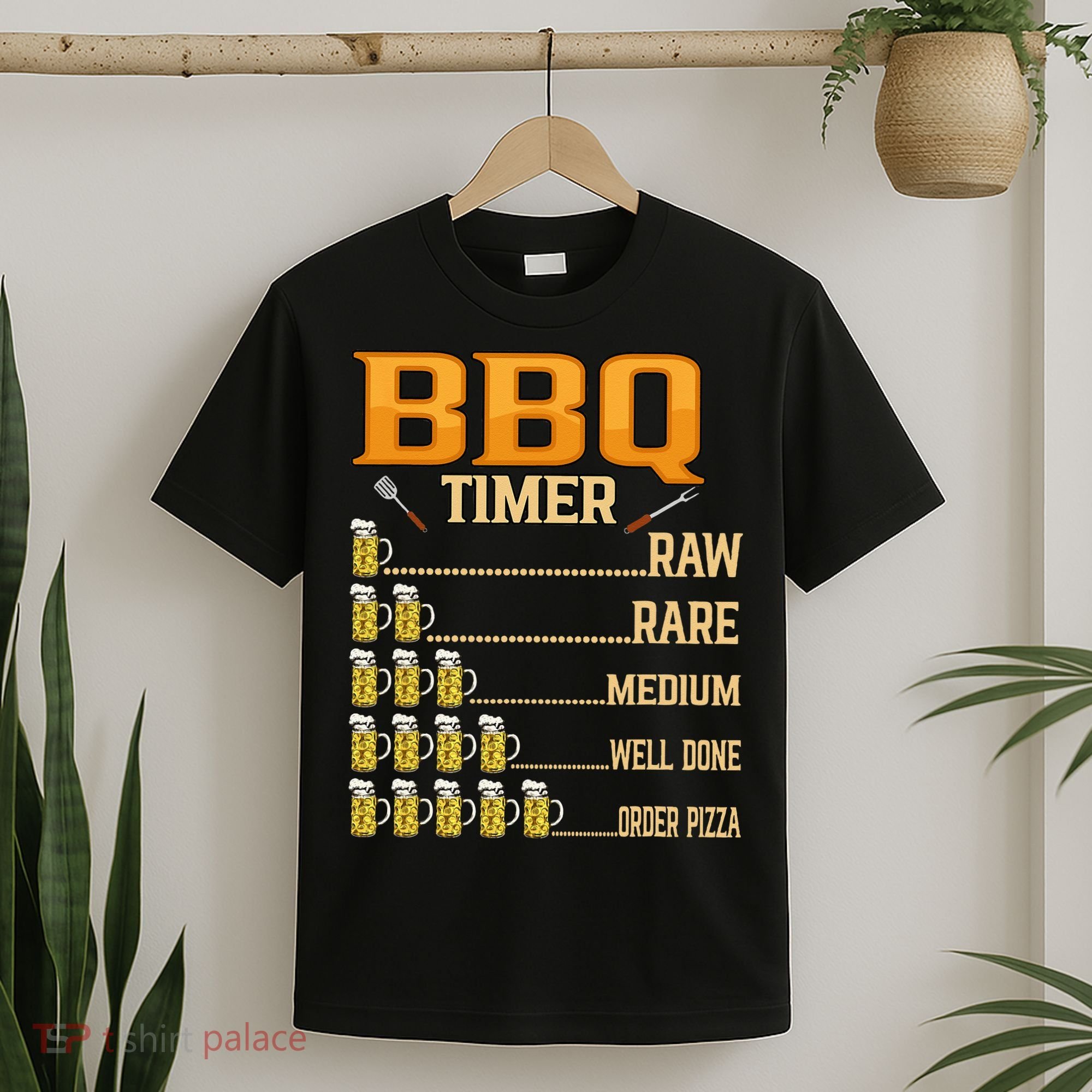 BBQ Timer Raw Rare Medium Well Done Grill Lovers T-Shirt