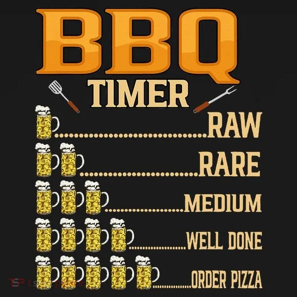 BBQ Timer Raw Rare Medium Well Done Grill Lovers Bucket Hat