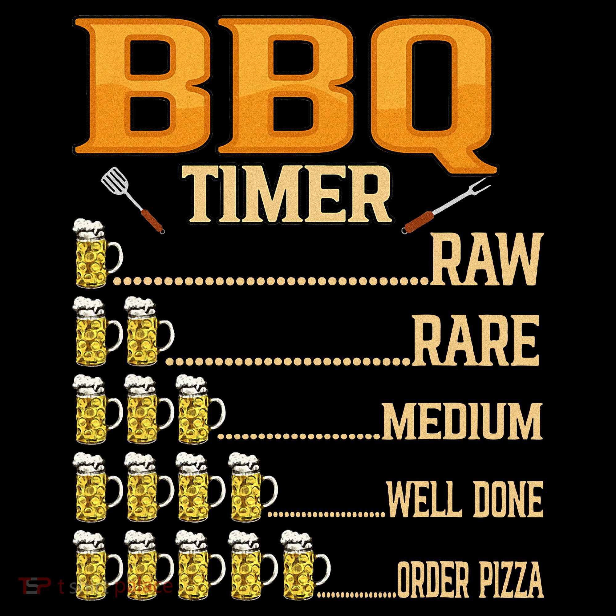 BBQ Timer Raw Rare Medium Well Done Grill Lovers Mousepad