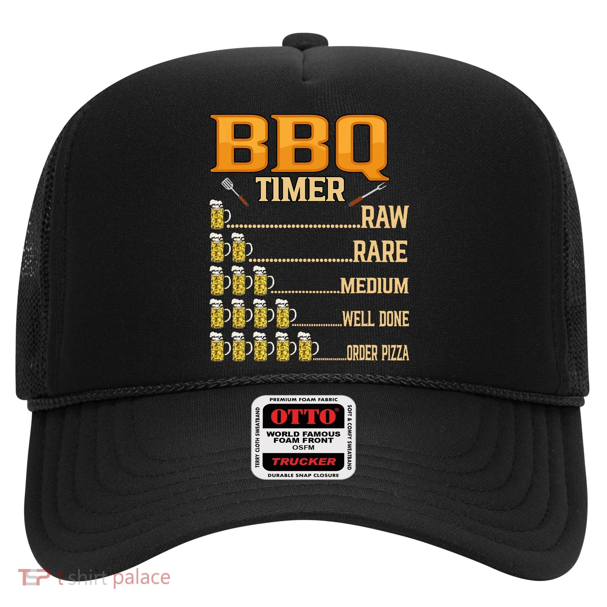BBQ Timer Raw Rare Medium Well Done Grill Lovers Hat