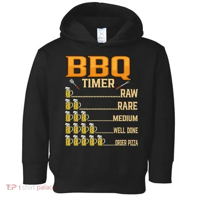 BBQ Timer Raw Rare Medium Well Done Grill Lovers Toddler Hoodie