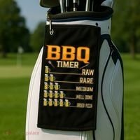 BBQ Timer Raw Rare Medium Well Done Grill Lovers Golf Towel thumb 2