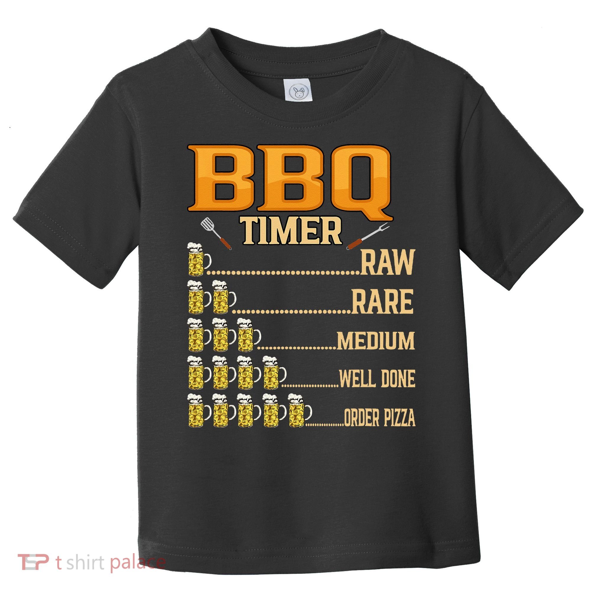 BBQ Timer Raw Rare Medium Well Done Grill Lovers Toddler T-Shirt