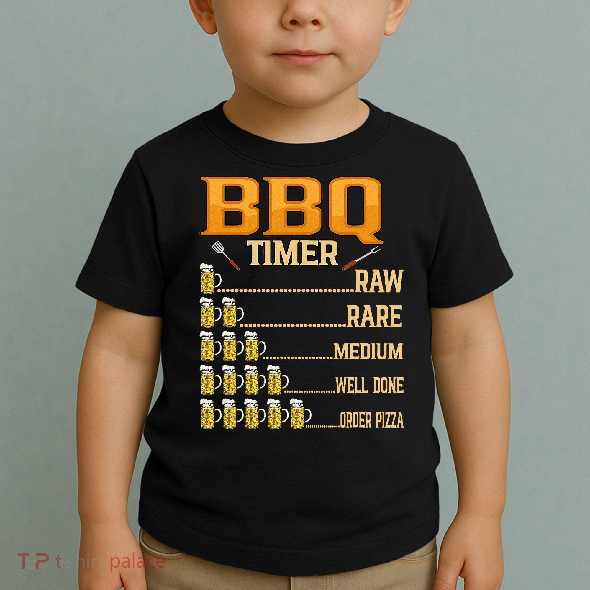 BBQ Timer Raw Rare Medium Well Done Grill Lovers Toddler T-Shirt