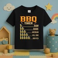 BBQ Timer Raw Rare Medium Well Done Grill Lovers Toddler T-Shirt thumb 3