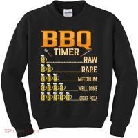 BBQ Timer Raw Rare Medium Well Done Grill Lovers Kids Sweatshirt thumb 0