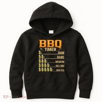BBQ Timer Raw Rare Medium Well Done Grill Lovers Kids Hoodie thumb 0