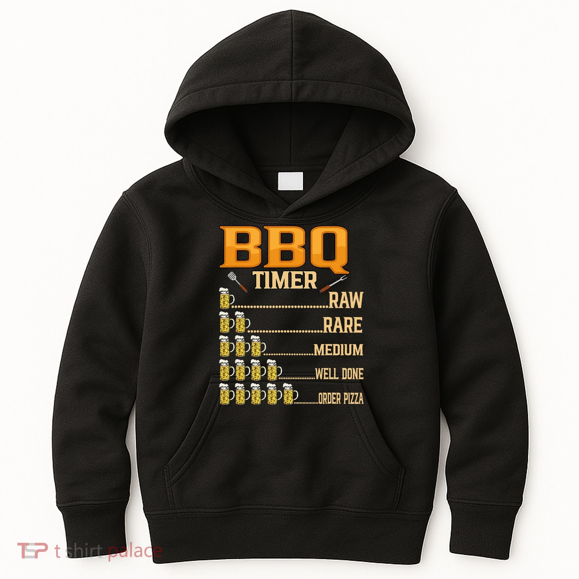 BBQ Timer Raw Rare Medium Well Done Grill Lovers Kids Hoodie