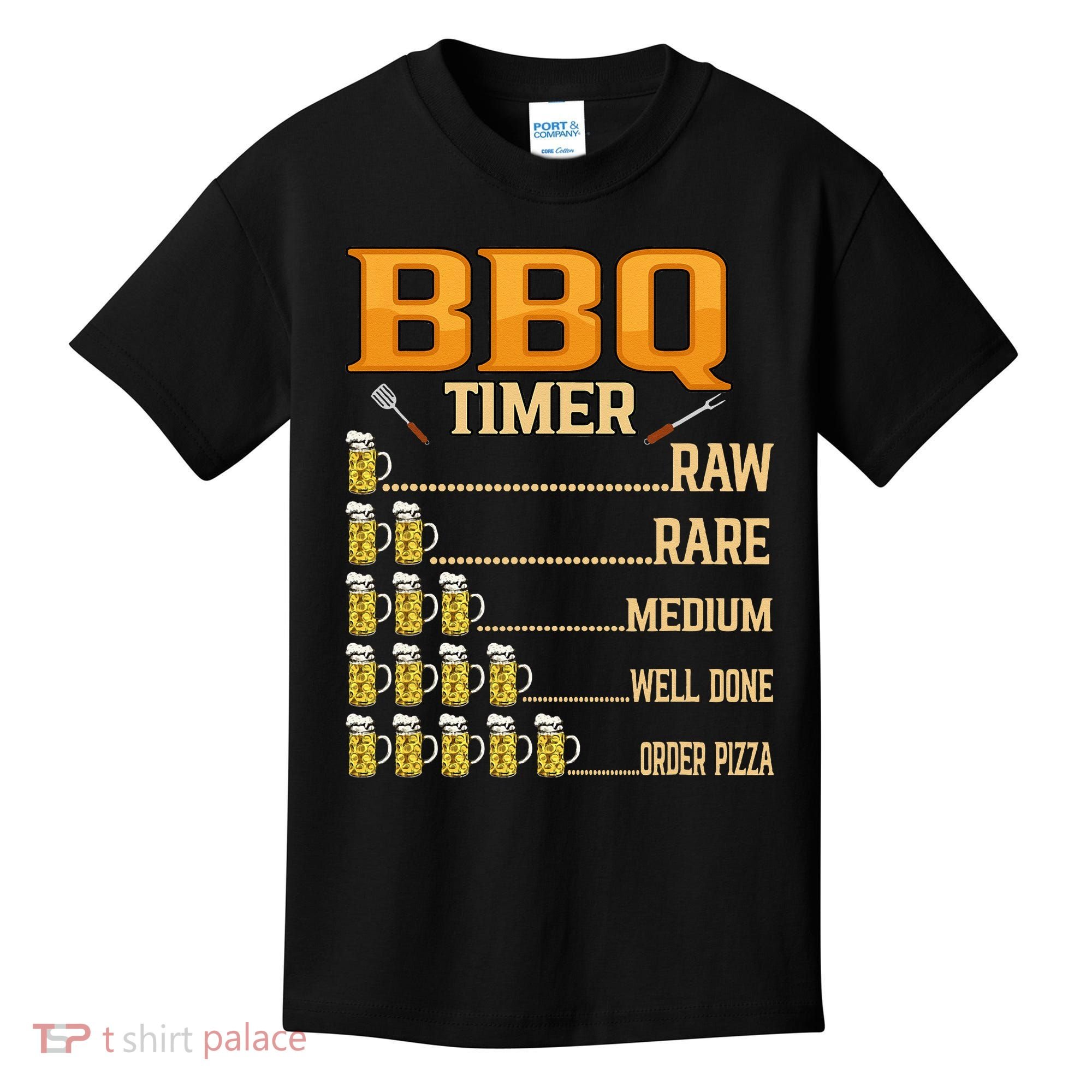 BBQ Timer Raw Rare Medium Well Done Grill Lovers Kids T-Shirt