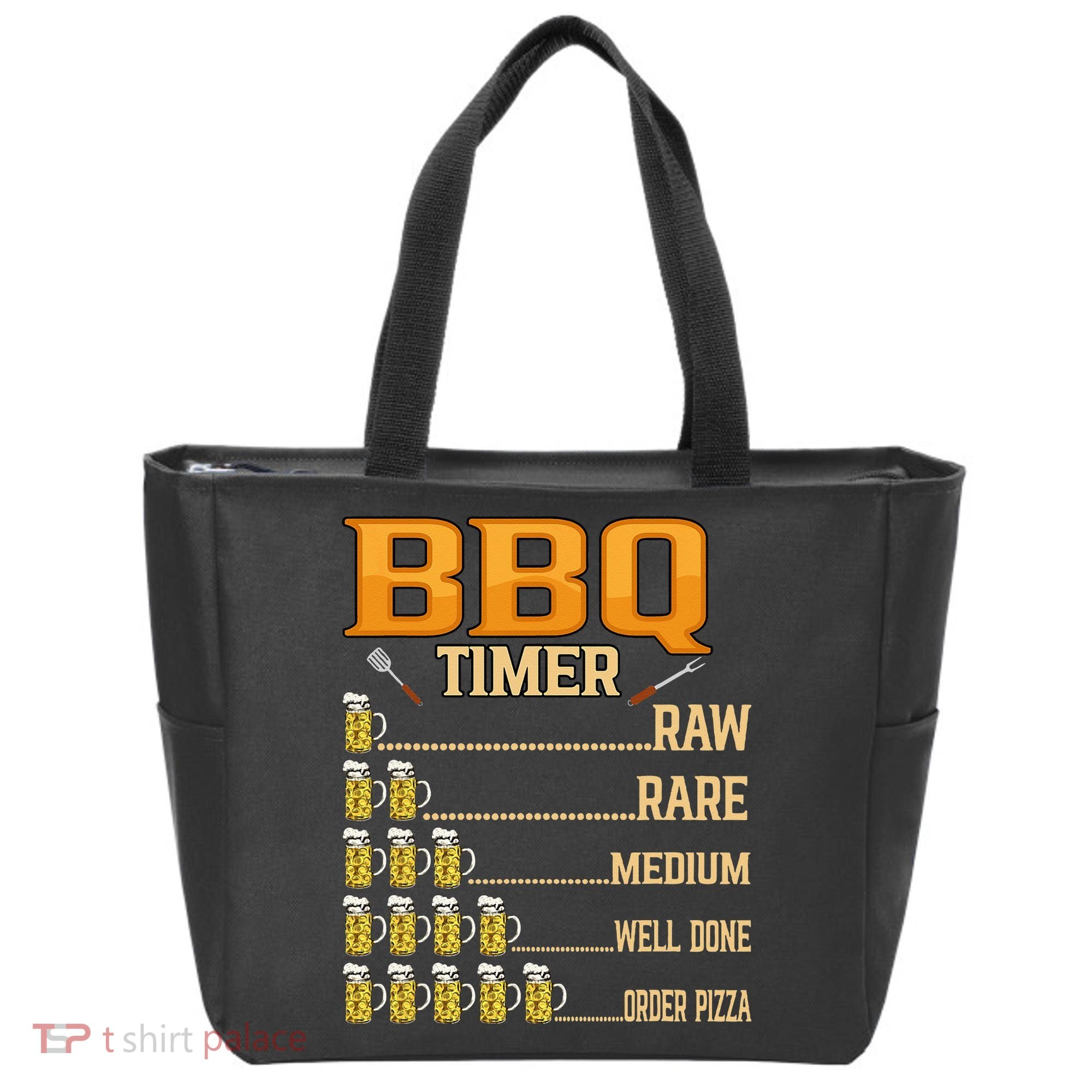 BBQ Timer Raw Rare Medium Well Done Grill Lovers Tote Bag