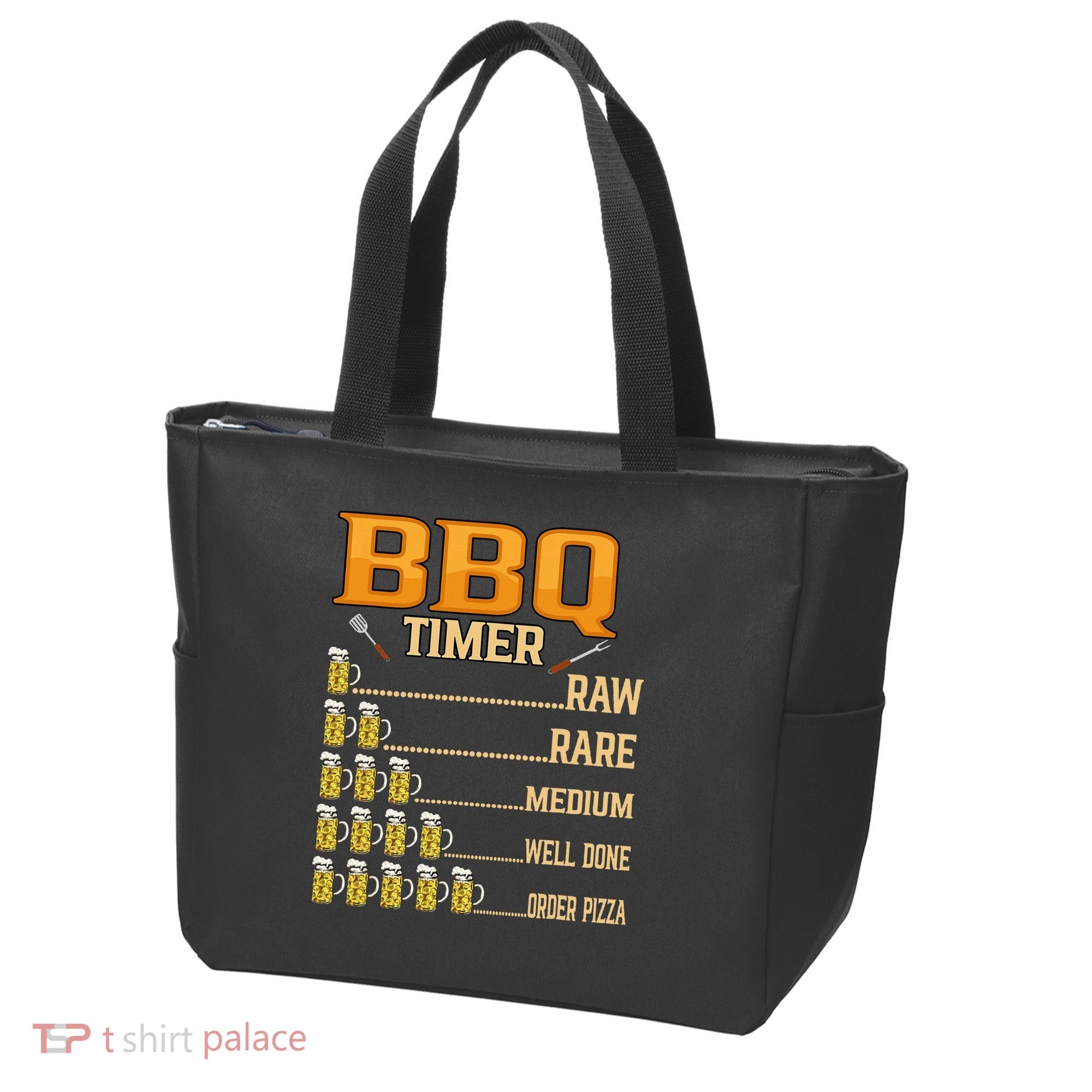 BBQ Timer Raw Rare Medium Well Done Grill Lovers Tote Bag
