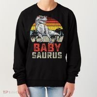 Babysaurus T Rex Dinosaur Baby Saurus Family Matching Women's Sweatshirt thumb 0