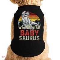 Babysaurus T Rex Dinosaur Baby Saurus Family Matching Doggie Tank thumb 0
