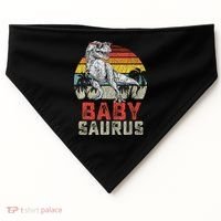 Babysaurus T Rex Dinosaur Baby Saurus Family Matching USA-Made Doggie Bandana thumb 0